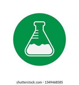 
Erlenmeyer Icon. Laboratory Element Illustration As A Simple Vector Sign & Trendy Symbol for Design and Medical / Science Websites, Presentation or Mobile Application.