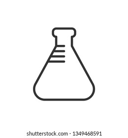 Erlenmeyer Icon. Laboratory Element Illustration As A Simple Vector Sign, Trendy Symbol for Design and Medical or Science Websites, Presentation or Apps.