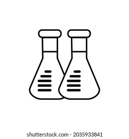 Erlenmeyer icon, in Line shape, vector illustration of erlenmeyer.