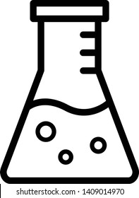 Erlenmeyer Icon Vector Illustration Logo Template