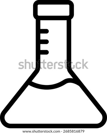 Erlenmeyer Line Icon Vector Design