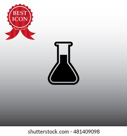 Erlenmeyer With Liquid Substance Single Icon