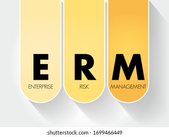 ERM - Enterprise Risk Management acronym, business concept background