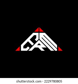 ERM letter logo creative design with vector graphic, ERM simple and modern logo in round triangle shape.