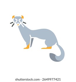Ícone vermelho para projetos digitais e de impressão. Animais árticos. Ícones mínimos de limpeza para aplicativos e sites. Ícones simples modernos para UI UX e branding