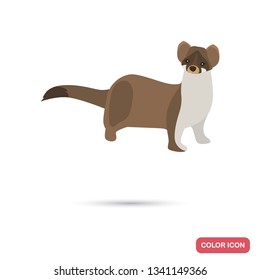 Ermine color flat icon for web and mobile design