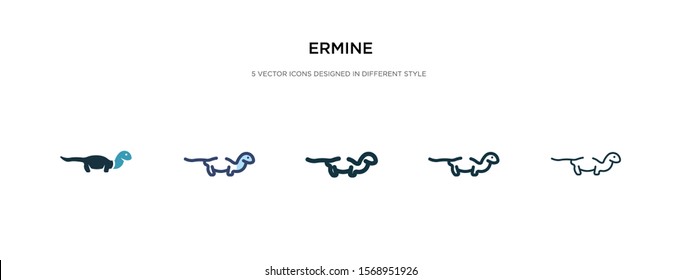 ermine icon in different style vector illustration. two colored and black ermine vector icons designed in filled, outline, line and stroke style can be used for web, mobile, ui