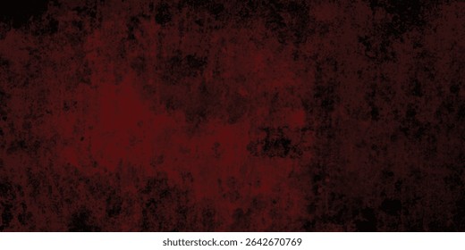 Eroded Red and Black Painted Wall with Rough Grunge Feel

