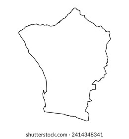 Erongo region map, administrative division of Namibia. Vector illustration.
