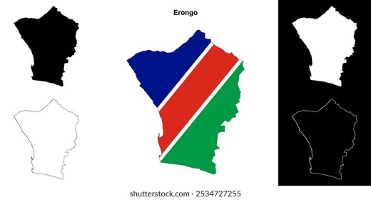 Conjunto de mapa de contorno de región de Erongo