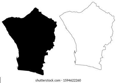 Erongo Region (Regions of Namibia, Republic of Namibia) map vector illustration, scribble sketch Erongo map