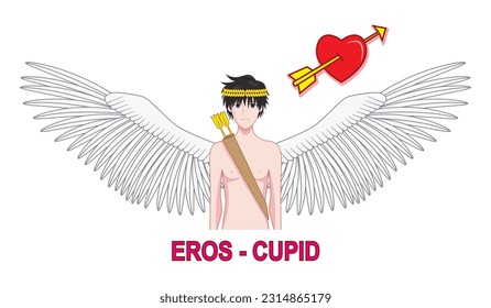 Cupidon Et Son Arc Et De Flèches Sur Un Coeur De Fond Clip Art Libres De  Droits, Svg, Vecteurs Et Illustration. Image 718228