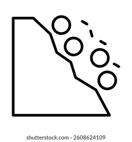 Erosion Vector Line Icon Design
