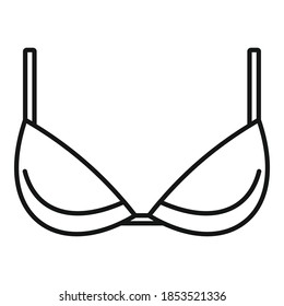 Icono de sujetador erótico. Icono del vector del sujetador erótico de contorno para diseño web aislado en fondo blanco