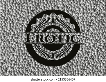 Erotic dark icon or emblem with bubbles background. Vector Illustration. Detailed. 