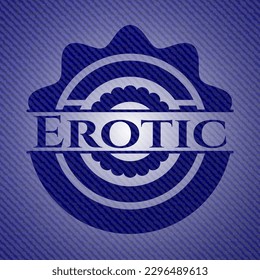 Fondo de denim erótico. Ilustración vectorial. Detallado. 