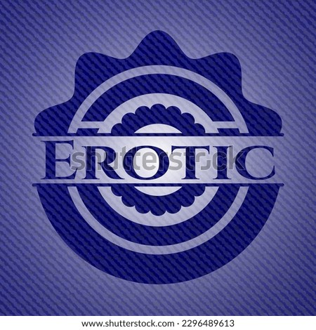 Erotic denim background. Vector Illustration. Detailed. 