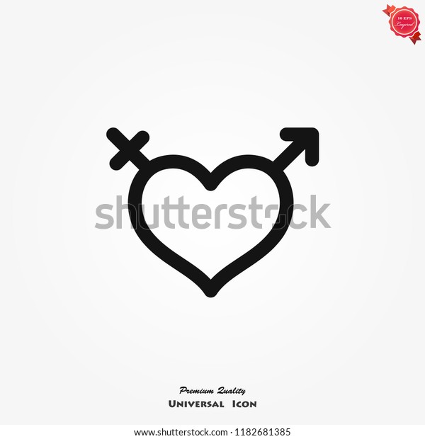 Erotic Icon Love Sex Vector Symbol Stock Vector Royalty Free