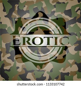 Erotic on camo pattern