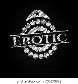 Erotic on chalkboard