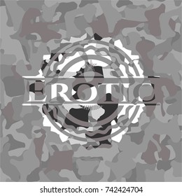 Erotic on grey camo pattern