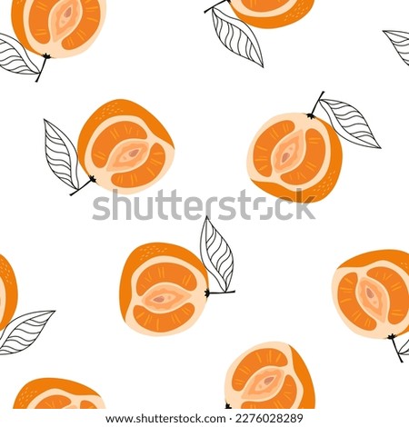 Erotic orange illustration seamless pattern