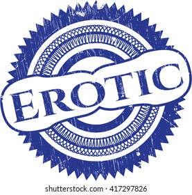Erotic rubber grunge texture stamp