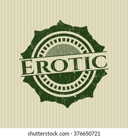 Erotico con textura de sello de caucho