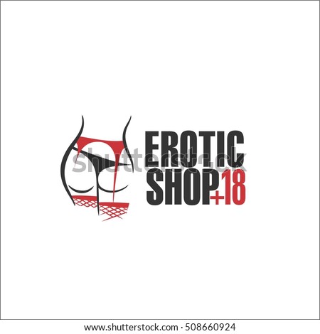Erotic shop logo design template 