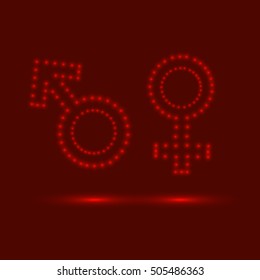 Erotic sign or icon. Abstract vector illustration.