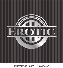 Erotic silver shiny emblem