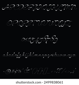 Erotica Font, Alphabet, Uppercase Letter, Numbers, Signs And Symbol, Luxury Font