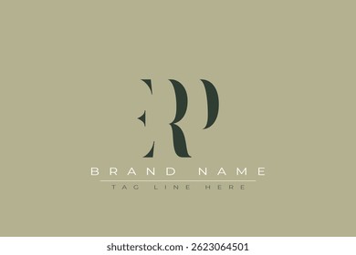 ERP abstract letter logo design. This logo is designed by three abstract letters.
