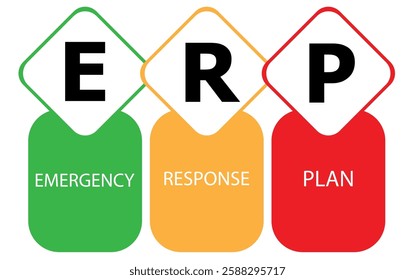 ERP banner web icon vector illustration concept for enterprise resource planning