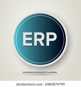 ERP - Enterprise Resource Planning vector structure module construction concept infographics in circle sky Red Gradient