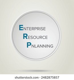 ERP - Enterprise Resource Planning vector concept infographics in a circle