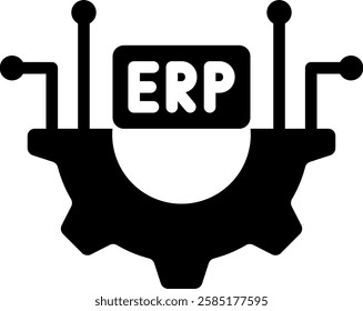 Erp Icon Glyph Vector Illustration