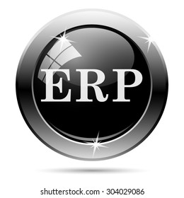ERP icon. Internet button on white background. EPS10 vector 