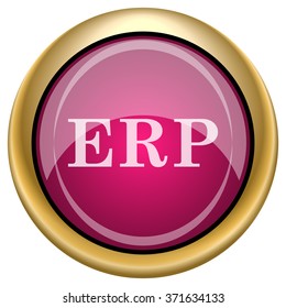 ERP icon. Internet button on white background. EPS10 vector.