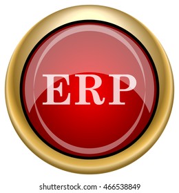 ERP icon. Internet button on white background. EPS10 vector.
