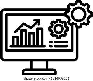 Erp Icon Line Vector Illustration