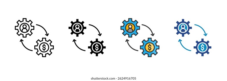Erp Implementation Icon Set Multiple Style Collection