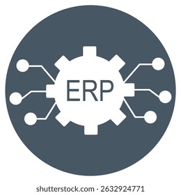 ERP Integration icon, Seamless ERP Integration Unifying Systems for Smarter Business Operations, Streamlining Success How ERP Integration Boosts Efficiency and Growth, vector