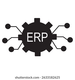  ERP Integration icon, Seamless ERP Integration Unifying Systems for Smarter Business Operations, Streamlining Success How ERP Integration Boosts Efficiency and Growth, vector
