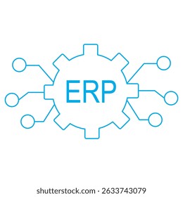 ERP Integration icon, Seamless ERP Integration Unifying Systems for Smarter Business Operations, Streamlining Success How ERP Integration Boosts Efficiency and Growth, vector