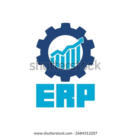 ERP logo icon isolated on white background
