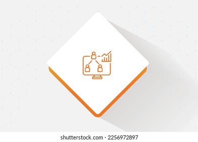 ERP monitoring icon vector design