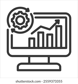 Erp Outline Icon Vector Illustration