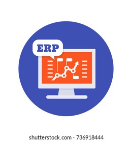 Erp Software Icon Vector Illustration Stock Vector (Royalty Free ...