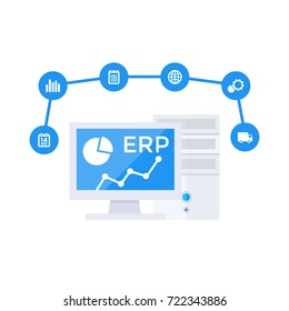 ERP Software Vector Illustration